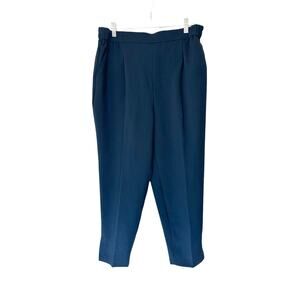 Anthropologie Blue Pull‎ on Stretch Copley Straight Leg Trouser Pant Size Large
